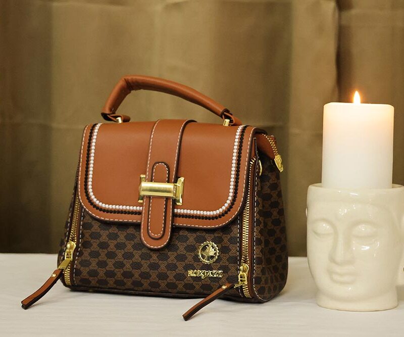STYLES POINTER Brown Small Sling Bag for Women – Compact PU Leather Crossbody with 3 Pockets & Magnetic Closure