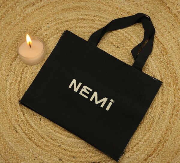 STYLES POINTER Handmade Tote Bag – Spacious, Eco-Friendly, Double Handle Shoulder Bag - Black