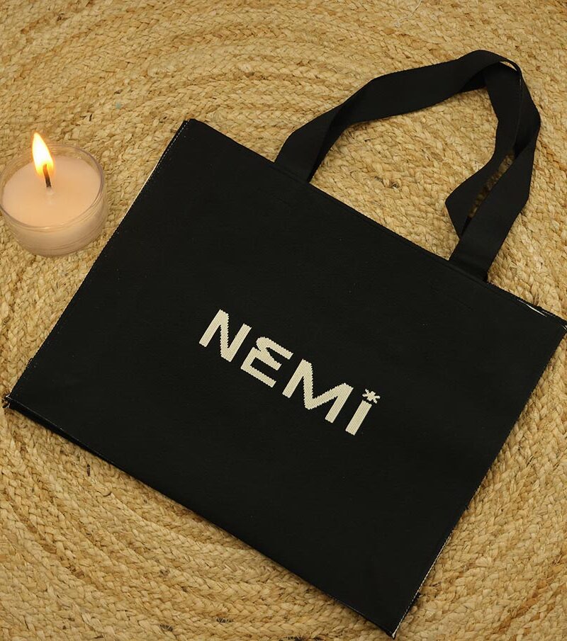STYLES POINTER Handmade Tote Bag – Spacious, Eco-Friendly, Double Handle Shoulder Bag - Black