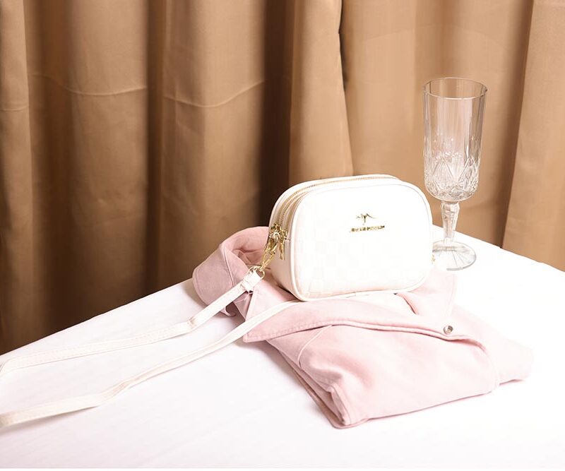 STYLES POINTER "Elegant Floral Leather Sling Bag for Women – Versatile Shoulder & Crossbody Design with Detachable Strap - White