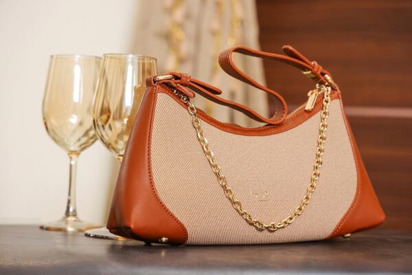 STYLES POINTER Crossbody Bag - Light Brown Beige Dual Tone