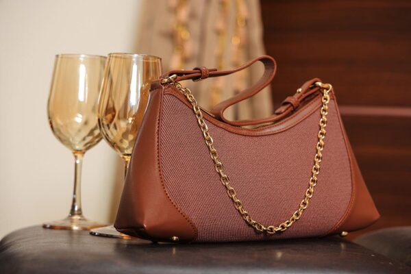 STYLES POINTER Crossbody Bag - Dark Brown Beige Dual Tone - Image 2