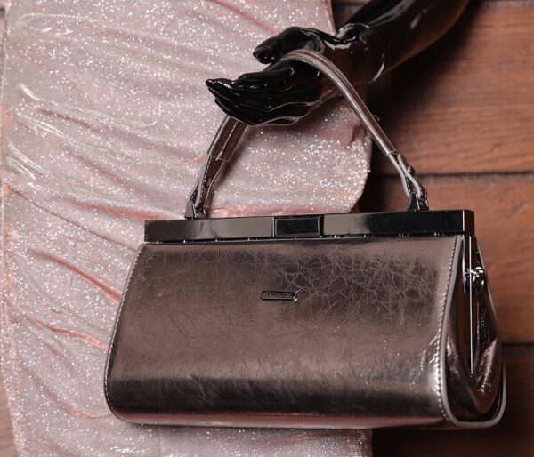 STYLE POINTER Metallic Black Sling Bag – Elegant & Trendy Partywear Purse for Women