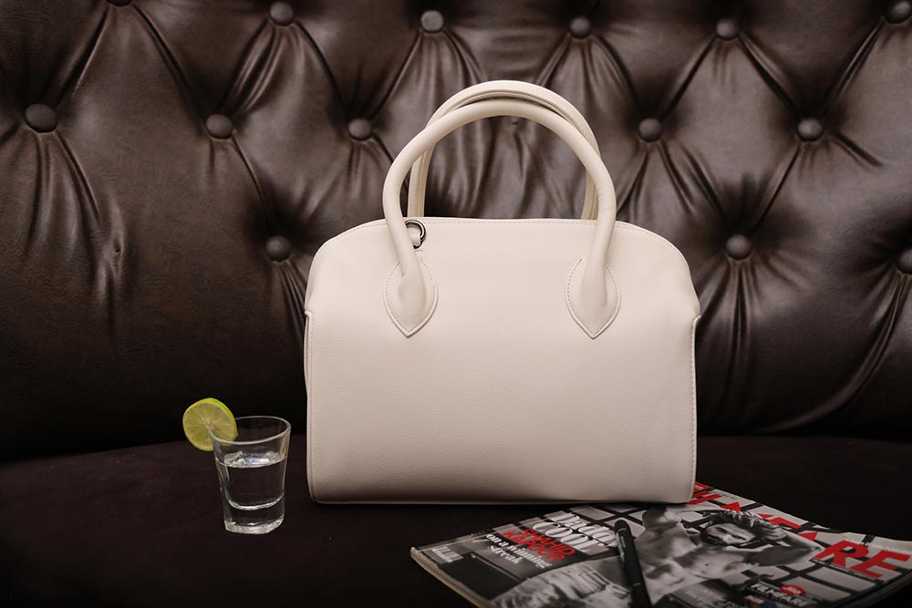 STYLES POINTER Minimalist PU Shoulder Bag – Stylish Casual Tote for Women - White - Image 2