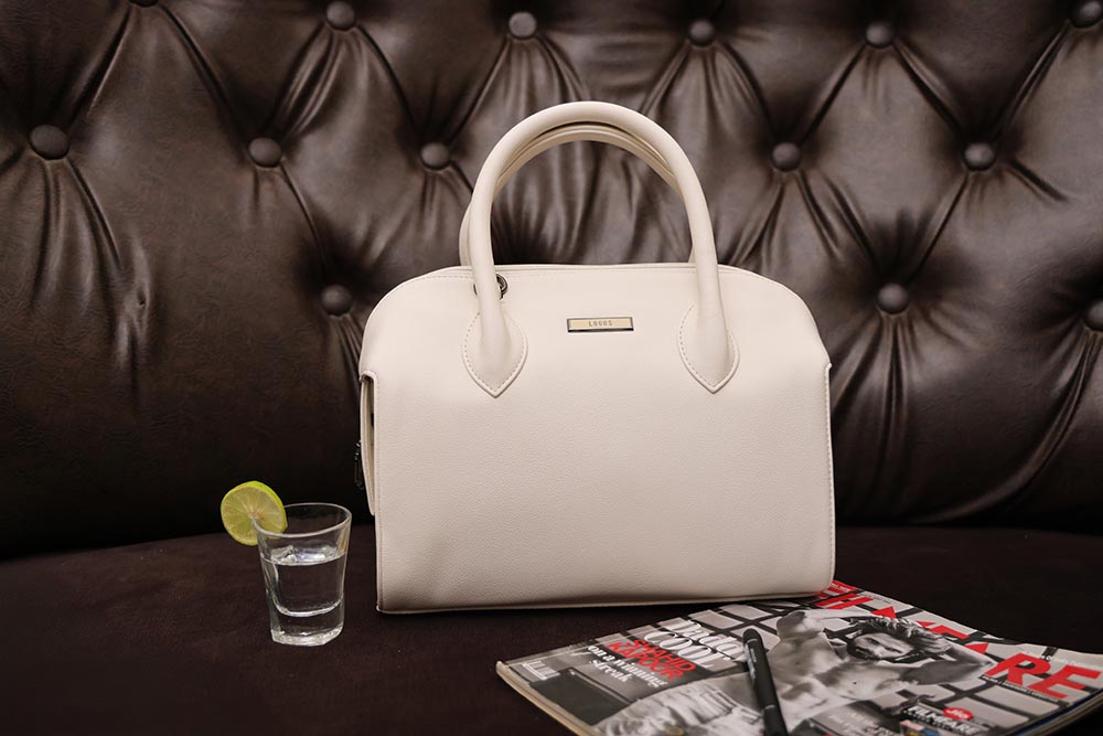 STYLES POINTER Minimalist PU Shoulder Bag – Stylish Casual Tote for Women - White