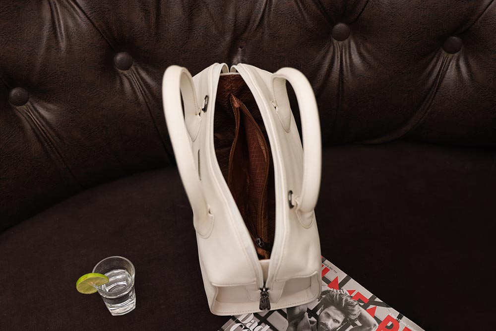 STYLES POINTER Minimalist PU Shoulder Bag – Stylish Casual Tote for Women - White - Image 3