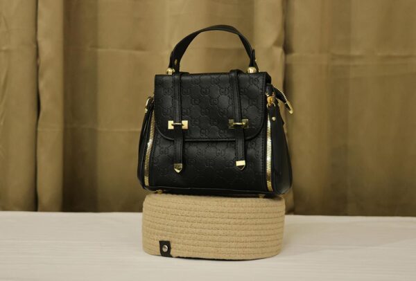 STYLES POINTER Women's Cruise Handbag – Vegan Leather Casual Satchel with Magnetic Closure & Detachable Sling (Black)