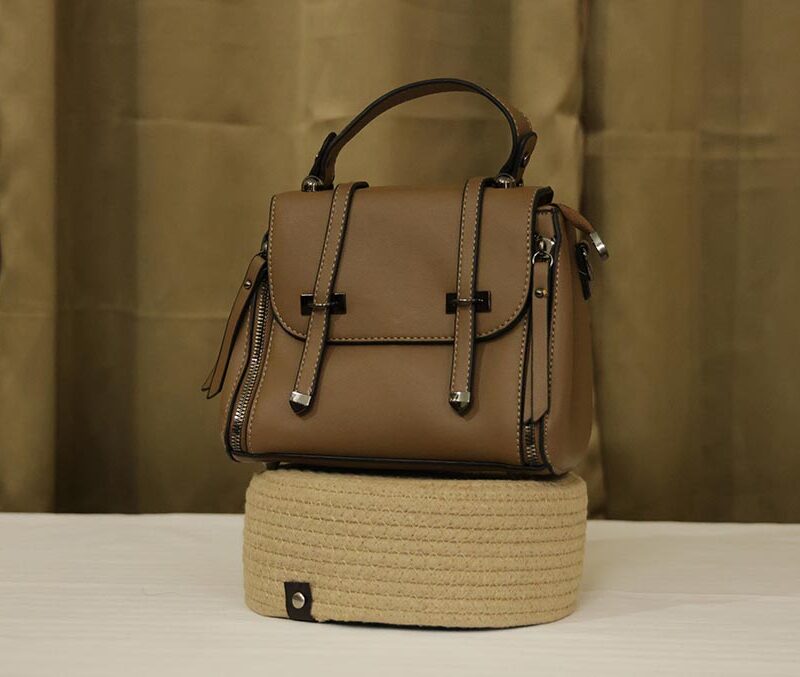 STYLES POINTER Women's Cruise Handbag – Vegan Leather Casual Satchel with Magnetic Closure & Detachable Sling (Brown)