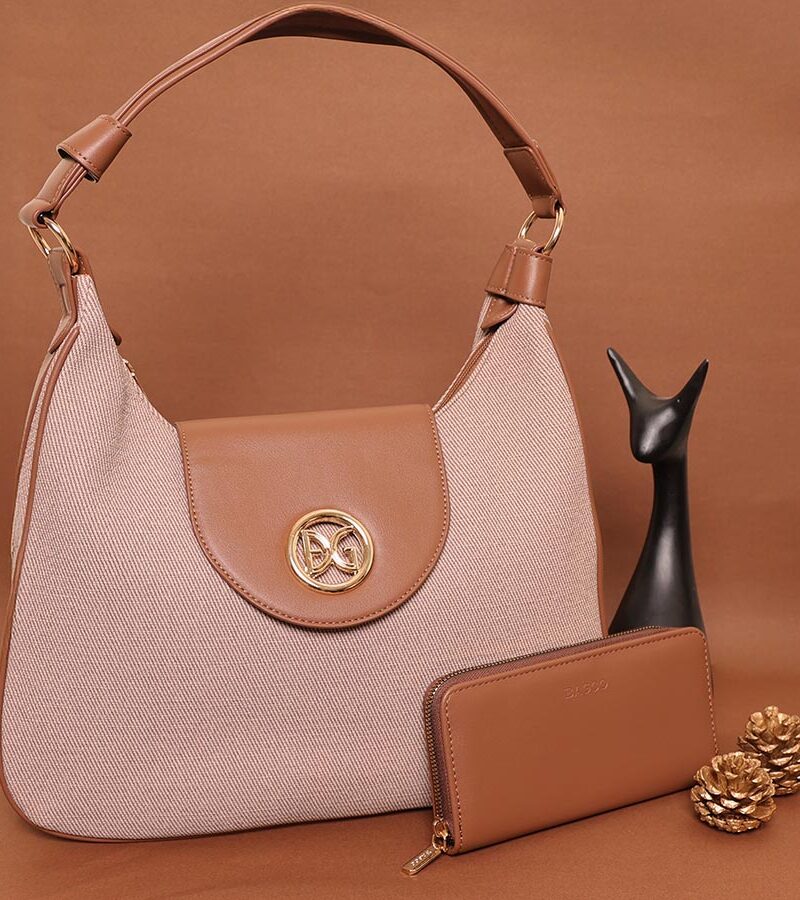 STYLES POINTER Crossbody Bag - Beige Brown - Dual Tone